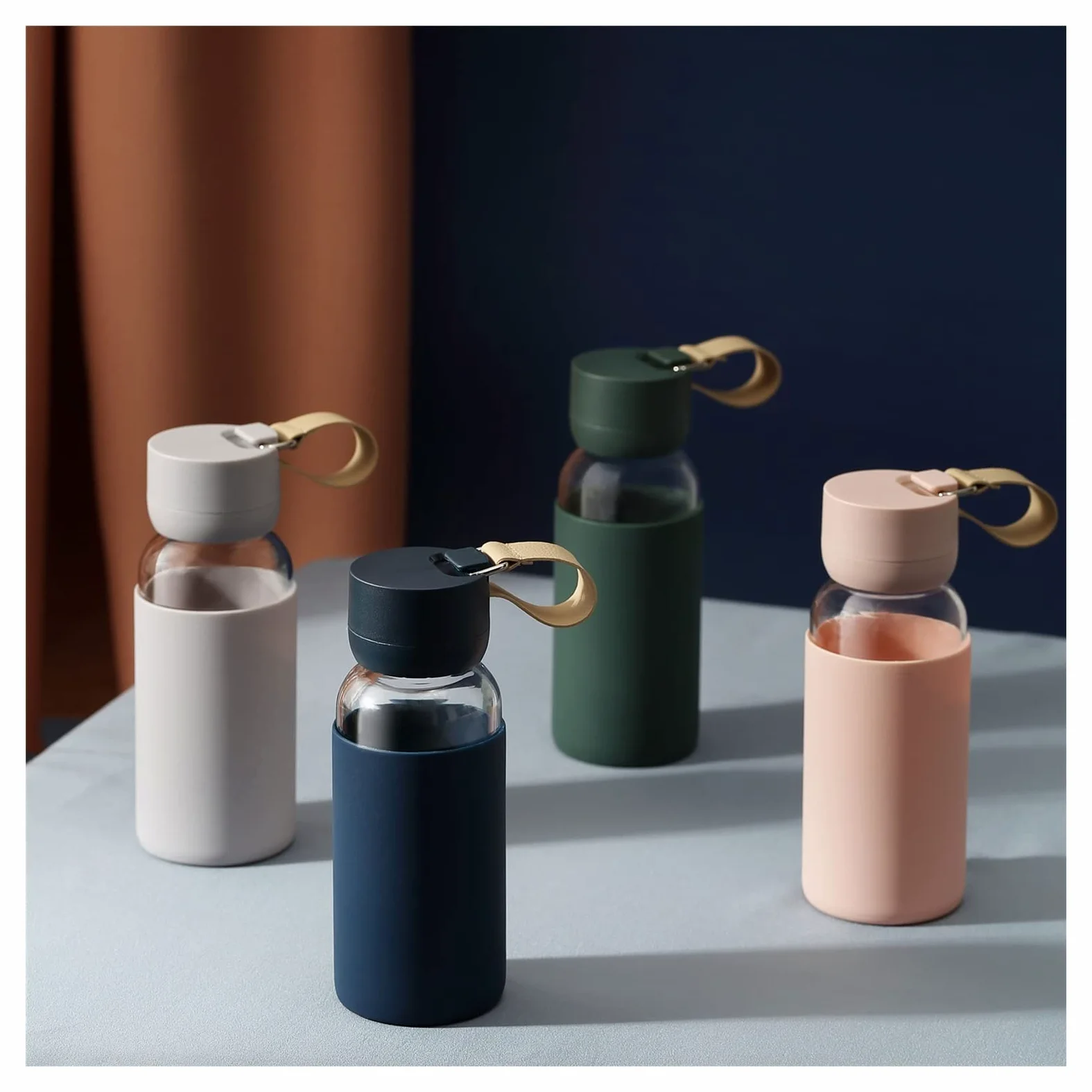 Jolies Bouteilles en Verre colorées, Tasses à café, gourdes en Cristal, Bouteilles à thé