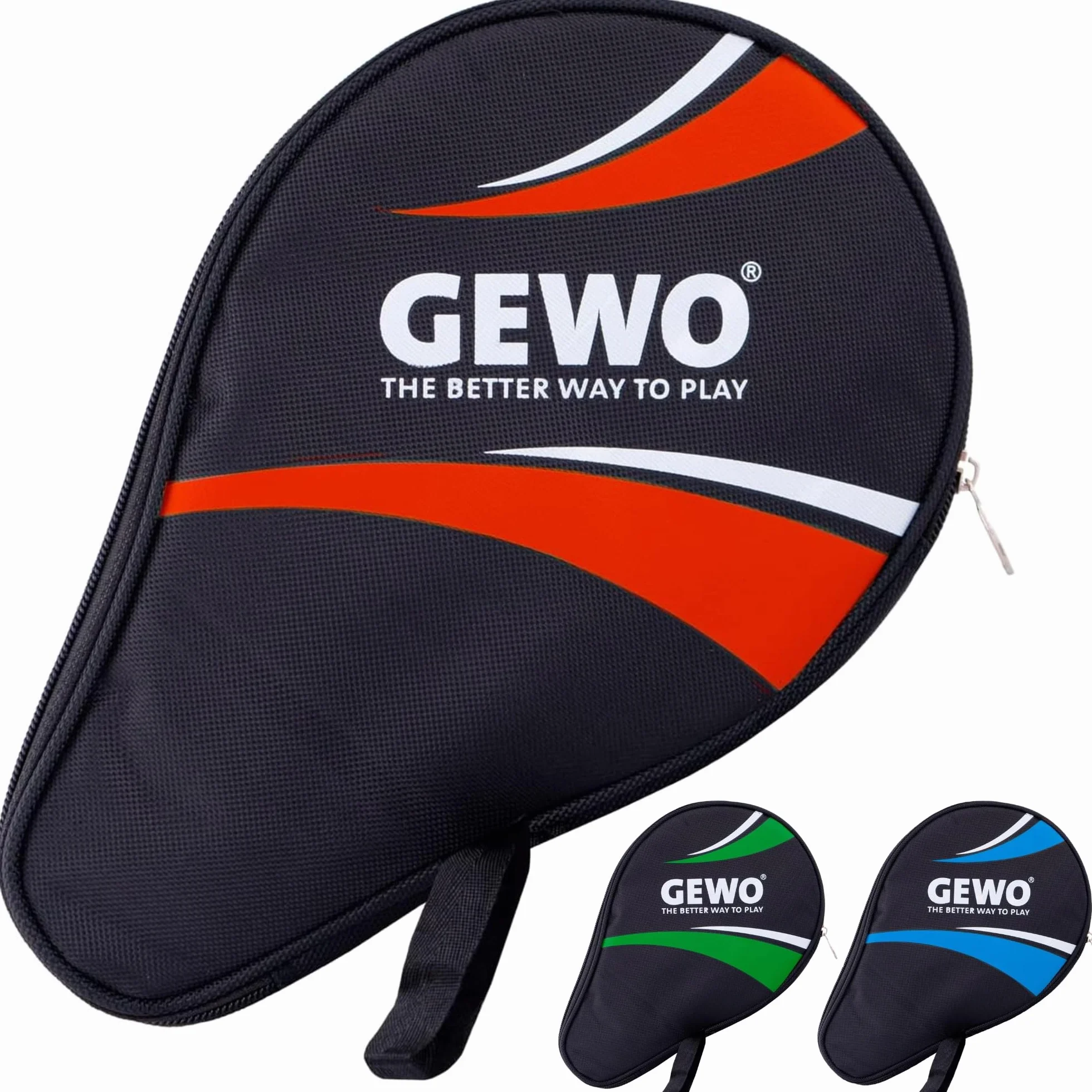 GEWO Housse Ronde Master pour Raquette de Tennis de Table avec Compartiment rembourré et 3 balles