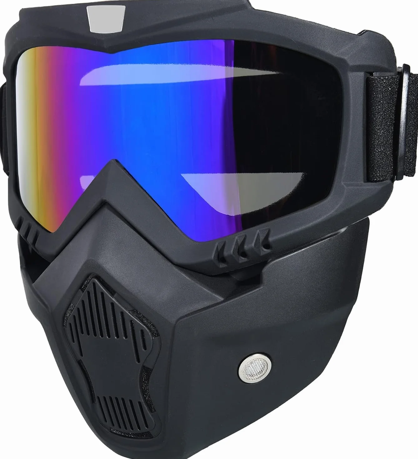 Masque Tactique Airsoft Paintball Full Face avec Visière Amovible Moto Ski Halloween